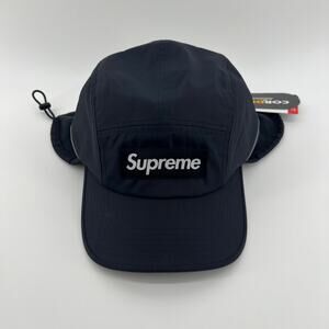 Supreme Cordura Polartec Lined Packable Earflap Camp Cap Trapper Hat Black